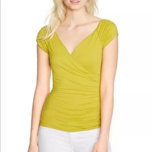WHBM Womens S/S Ruched Stretch Reversible Top